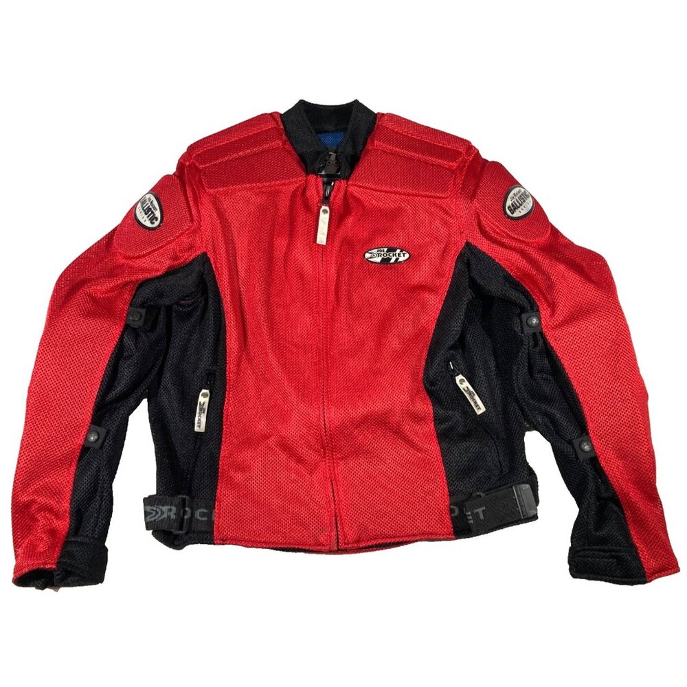 Joe Rocket Motorcycle Jacket Medium Red Ballistic Touring Series Armored Mesh